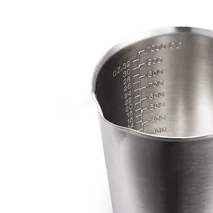 Barista Stainless Steel 304 Measuring Cup with Scale 2000/1500/1000/700/ 500ml Kitchen Baking Tea Large Capacity Milk Jug
