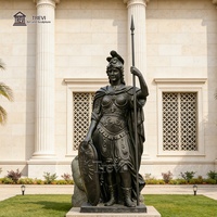 Statue romaine en bronze grandeur nature de style antique TREVI, sculpture de guerrier grec pour la décoration de jardin extérieur