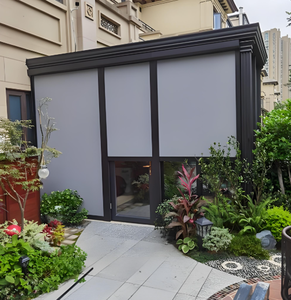 Persianas Enrollables Modernas para Interiores/Exteriores, de Aleación de Aluminio, Impermeables, Protección Contra el Viento y el Sol, para Puertas de Patio - Product Image 5