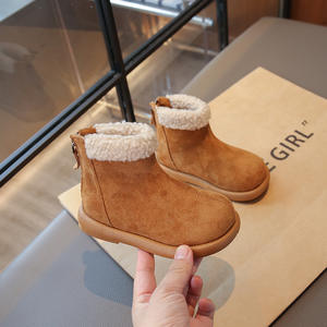 새로운 아동용 겨울 방한 및 미끄럼 방지 짧은 부츠, 플리스 안감으로 다용도이며 패셔너블한 따뜻한 신발, 외출용 - Product Image 5