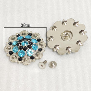 Conchos <span class=keywords><strong>de</strong></span> Aleación <span class=keywords><strong>de</strong></span> Zinc Coloridos al por Mayor, con Pedrería, Estilo Occidental, 38 mm, Ecológicos, con Tornillo, para Cinturones <span class=keywords><strong>de</strong></span> <span class=keywords><strong>Cuero</strong></span> y Accesorios <span class=keywords><strong>de</strong></span> Montura - Product Image 5