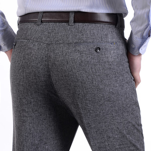 <span class=keywords><strong>Pantaloni</strong></span> Casual da Uomo LCBZ Personalizzati, <span class=keywords><strong>Pantaloni</strong></span> Eleganti <span class=keywords><strong>Slim</strong></span> in Cotone e <span class=keywords><strong>Lino</strong></span>, Chinos per Uomo - Product Image 4