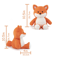 Boneka Rubah Merah Lucu dan Lembut dengan Desain Baru, Dapat Dipanaskan di Microwave, Isi Kapas PP, Cocok untuk Hadiah Anak