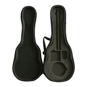 Estuches Rígidos Portátiles Impermeables de Cuero EVA Clásicos Personalizados con Forma de Guitarra para Ukelele y Caja Musical - Product Image 3