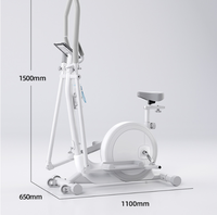 Elliptique à résistance magnétique manuelle avec guidon doublement réglable, support pour tablette et cours d'entraînement en direct, pour usage intérieur