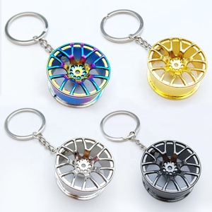Metal Car <strong>Keychains</strong> Wholesale Auto Parts Wheel Hub Brake Disc Turbo Shock Absorber Keychain Creative Gift for Car Enthusiast - Product Image 4