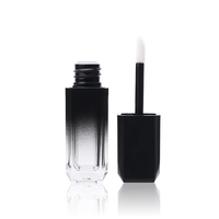 Tube de Rouge à Lèvres Vide de Qualité Luxe Forme Carrée Dégradé Blanc Noir Rose Ombré pour Gloss