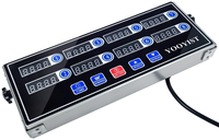 Minuteur de cuisine numérique à écran LED 8 canaux en acier inoxydable, tension universelle, chronométrage 99 heures pour cantines scolaires et cuisines centralisées