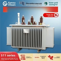 Transformateur de distribution immergé dans l'huile Gansu Vitesen S13-M 10kV 20kV 35kV 315kVA 1000kVA Groupe vectoriel YNd11 Garantie 24 mois
