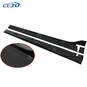 本田思域10号FC1 FC5 FC6 Si FC3 FC4 FK4 FK7 FK8 R 2016-2021型光泽黑色防抱死制动系统碳外观汽车侧保险杠裙 - Product Image 5