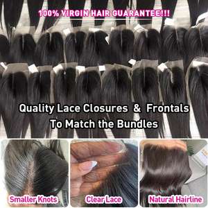 13x4 13x6 <span class=keywords><strong>360</strong></span> Full Lace Transparent hd Lace Frontal Closures et Cheveux Humains Vierges Invisibles, Lots en Gros avec Closure - Product Image 6