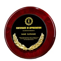 Trofeo de Madera MDF Redondo para Negocios, Placa de Madera para Premios, Recuerdo Corporativo al por Mayor