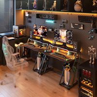 Anji Factory, fabricant de meubles modernes, table de jeu RGB, ergonomique, réglable en hauteur électriquement, bureau de jeu noir assis-debout