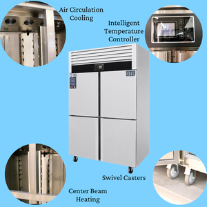 800L Large Refrigerator Solid Door Upright Chiller Cooler Commercial Freezers and Refrigerators With Shelf and Tray - Product Image 2