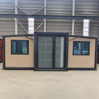 Kits de maisons modulaires en conteneurs de 20 pieds et 40 pieds, maison préfabriquée avec énergie solaire, cabine extensible en conteneur pour hôtel