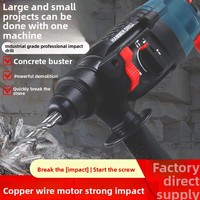 Martillo Demoledor Eléctrico Industrial con Cable de 21V, Alta Potencia, Ligero, Rompedor de Concreto Rotatorio, Mandril SDS, Juego de Impacto, DIY OEM 800W