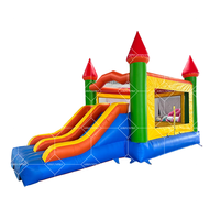 Château gonflable unisexe d'impression numérique de PVC grande piscine colorée de glissière de château sautant pour la partie d'enfants