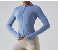 Vestes de sport ajustées zippées pour femmes, idéales pour l'entraînement, la course, le yoga, la gym et les activités sportives