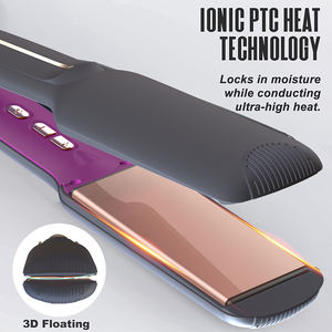 Ulelay Private Label 2 in 1 <strong>Hair</strong> <strong>Straightener</strong> 1.5 Inch <strong>Ceramic</strong> Plates Professional Flat Iron Heats up Fast With PTC Heater 450F - Product Image 6