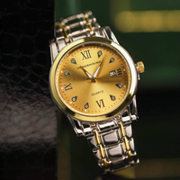Montre ronde en or CILOA pour homme, personnalisable, marque authentique, montre à quartz étanche de haute qualité avec calendrier 2026.
