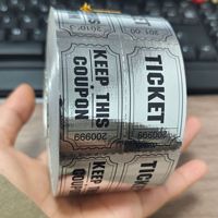 Billet en papier personnalisé imprimé en rouleau, plié en accordéon, pour loterie, tombola, jeu de rédemption et coupon d'arcade