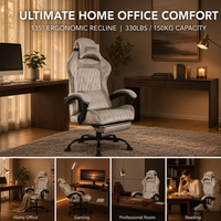 Chaise de bureau pivotante confortable de style exécutif, réglable en hauteur, à 360 degrés, pour café internet et gaming