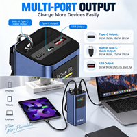 Batterie externe 100W bleue 20000mAh, chargeur portable avec double sortie Type-C, charge rapide PD, écran TFT MG-G210