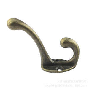 Crochets muraux en alliage de zinc C87 C85 C86, crochets de penderie moulés sous pression, finition noir antique - Product Image 3