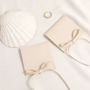 Guardidea - Bolsas de Microfibra Reutilizables con Logotipo Personalizado para Joyería, Bolsitas para Collares, Pendientes, Pulseras, Bolsas de Regalo con Tiras - Product Image 4