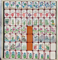 Tuiles de Mahjong en Acrylique de Luxe à 7 Couches, Haute Qualité, Portables, Durables, Résistantes à l'Eau, Motif Personnalisé Walk Me, Ensemble de 160 Pièces