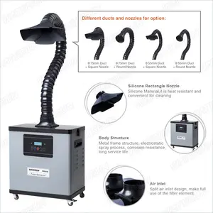 Digital Fume Extractor, Exhaust Fume Extractor for Soldering with Remote Control for Laser Marking with 80W