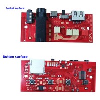 V526 Papan Sirkuit Audio Speaker 6.5 Inci Kompatibel Pemutar Kartu TF Dekoder Radio FM Catu Daya 5V Kit Speaker DIY