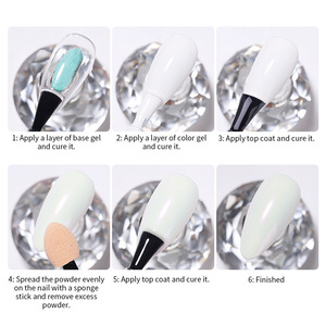 Internet Celebre Super Flash Miroir Magique Poudre Nail Art Aurora Effet Fée Bouteille En Plastique Polarisée Bouchon Noir Clair De Lune Blanc - Product Image 5
