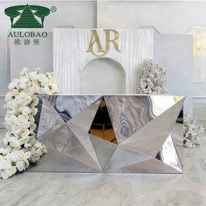 Club Muebles Espejo Acero inoxidable Barra de Bar portátil Mesa de cóctel - Product Image 2