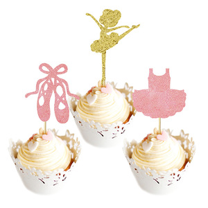<span class=keywords><strong>Ballerina</strong></span> Kleid Schuhe <span class=keywords><strong>Ballerina</strong></span> Mädchen Thema Cake Toppers Baby Geburtstags feier Dekoration - Product Image 5