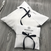 Pochette en velours de luxe pour hôtel, sac cadeau, sac à poussière, pochette en velours personnalisée avec logo, sac à main pour vêtements avec rabat à ruban, sac d'emballage pour bijoux