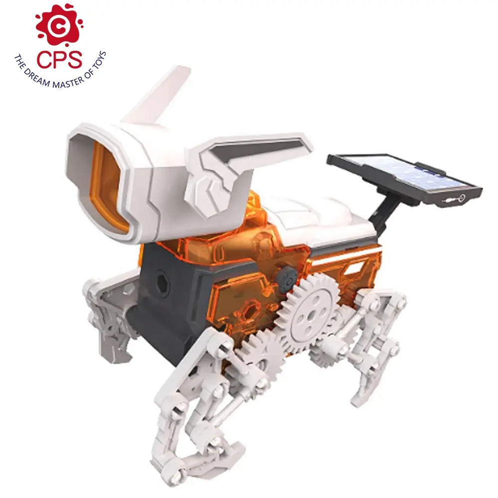 ステムサイエンスキットソーラーメカニック犬DIYアセンブリ複数のパワーモード子供のためのソーラーロボットおもちゃ