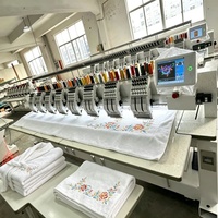 Machine à broder informatisée prête à l'emploi, machine à broder à plat pour la décoration de casquettes et de chapeaux
