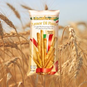 Grissini Classici al Sale 125g X 18pz Amor Di Pane Premium Stile Italiano 703836 Made in Italy - Product Image 1