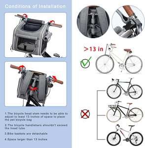 <span class=keywords><strong>Porte</strong></span>-panier de vélo en polyester <span class=keywords><strong>pour</strong></span> <span class=keywords><strong>chien</strong></span> Pet Bike Transporteur extensible <span class=keywords><strong>pour</strong></span> <span class=keywords><strong>chien</strong></span> avec 4 portes ouvertes, 4 fenêtres en maille <span class=keywords><strong>pour</strong></span> petit <span class=keywords><strong>chien</strong></span> et chat - Product Image 6