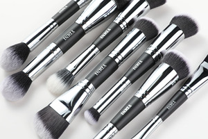 Ydini Top <span class=keywords><strong>End</strong></span> 19Pcs <span class=keywords><strong>Double</strong></span> <span class=keywords><strong>End</strong></span> Chuyên Nghiệp <span class=keywords><strong>Make</strong></span> Up Bàn Chải Thiết Lập Màu Đen Nhãn Hiệu Riêng Trang Điểm Bàn Chải Thiết Lập Với Cooper Ferrule - Product Image 3