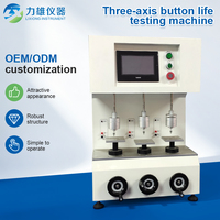 Three Axis 3 Station Button Life Testing Machine Touch Screen Control Silicone Dome Switch Keystroke Durability Fatigue Tester
