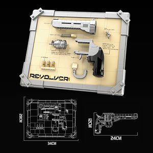 Jiqi JQ1103 1104 ของเล่นสะสมสำหรับผู้ใหญ่ ปืนคอลท์แบบประกอบเอง รุ่นใหม่ ปืนรีวอลเวอร์ ปืนเดสเสิร์ทอีเกิล ตัวต่อแบบติดผนังสำหรับเด็กผู้ชาย - Product Image 5