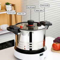 Cuisinière à pression multifonctionnelle en acier inoxydable, micro-cuisinière à pression, nouvelle cuisinière à soupe à basse pression anti-explosion, cuisinière universelle