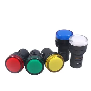 22mm Power Indicator LED Signal Light Chint ND16-22 AC/DC 12V 24V 36V 110V 220V Red Blue White Green Yellow Signal Lamp