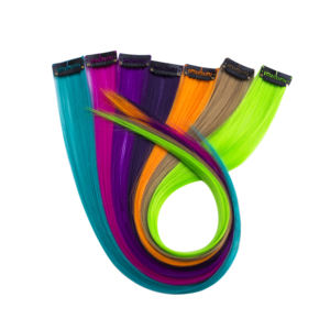 多色派对长款彩虹直发夹亮点女孩接发合成夹 - Product Image 5