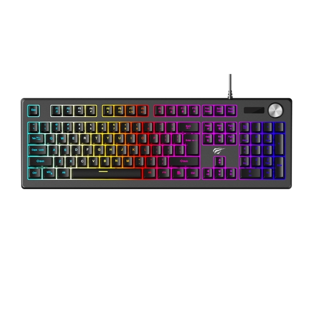 Havit KB392L 104 Waterproof Blue Switch Mechanical Luminescent Led Light PC Metal Gamer Backlit RGB Gaming Mechanical Keyboard