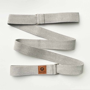 100% algodón orgánico estera de yoga gris correa de transporte de eslinga iyogasports logotipo personalizado precio de fábrica bajo MOQ estilo <span class=keywords><strong>Manduka</strong></span> sin soporte - Product Image 2