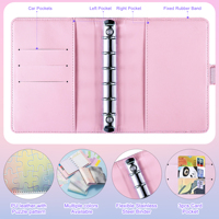 Carnet de budget A7 personnalisé avec logo, classeur de planification budgétaire avec pochette zippée personnalisée, enveloppes de classement disponibles