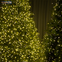 Guirlande lumineuse LED de Noël scintillante blanc chaud, étanche, à brancher, pour sapin, fenêtre, décoration de fête, espacement 5cm 10cm